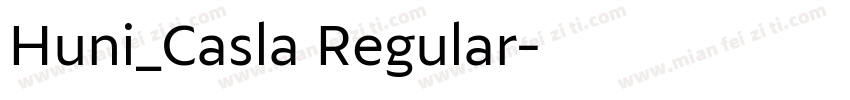 Huni_Casla Regular字体转换